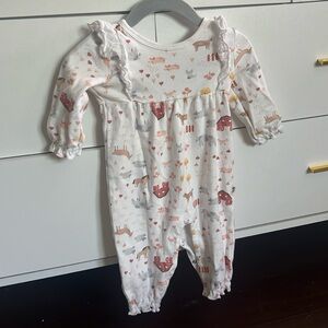 Baby girl barnyard animal onesie